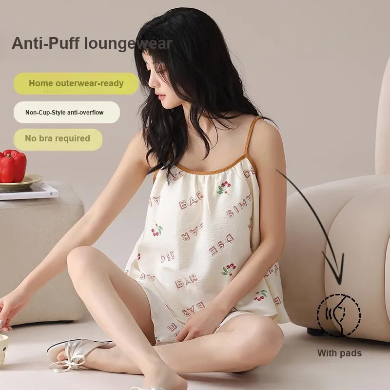 BONAS Pajama Set Women's Summer Cherries-2