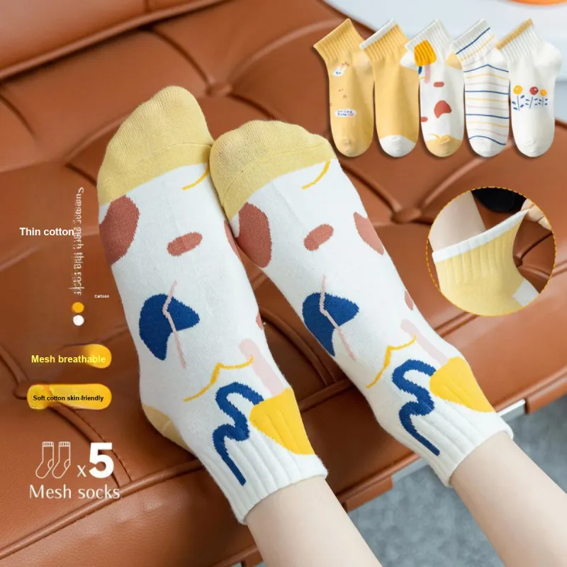 AUGUST Ankle Socks Women's 5 Pack-2