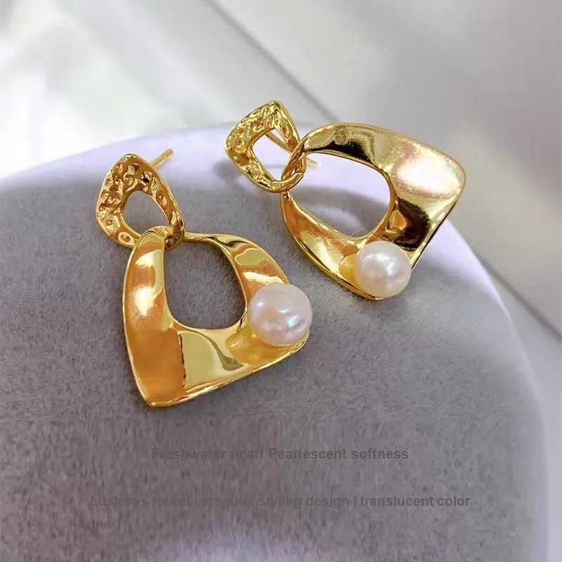 IDOKAWA Freshwater Pearl Stud Earrings Women's-1