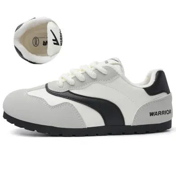 Warrior Warrior Fleece Lined Thin Fleece German Army Trainers Warm Low Top Casual Shoes Women's White Black 1.0