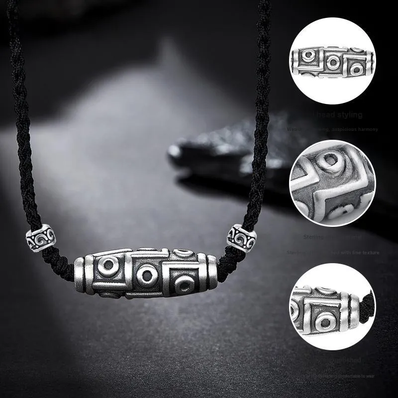 Hurry That Year 999 Fine Silver, Cotton Cord Necklaces Men's-1