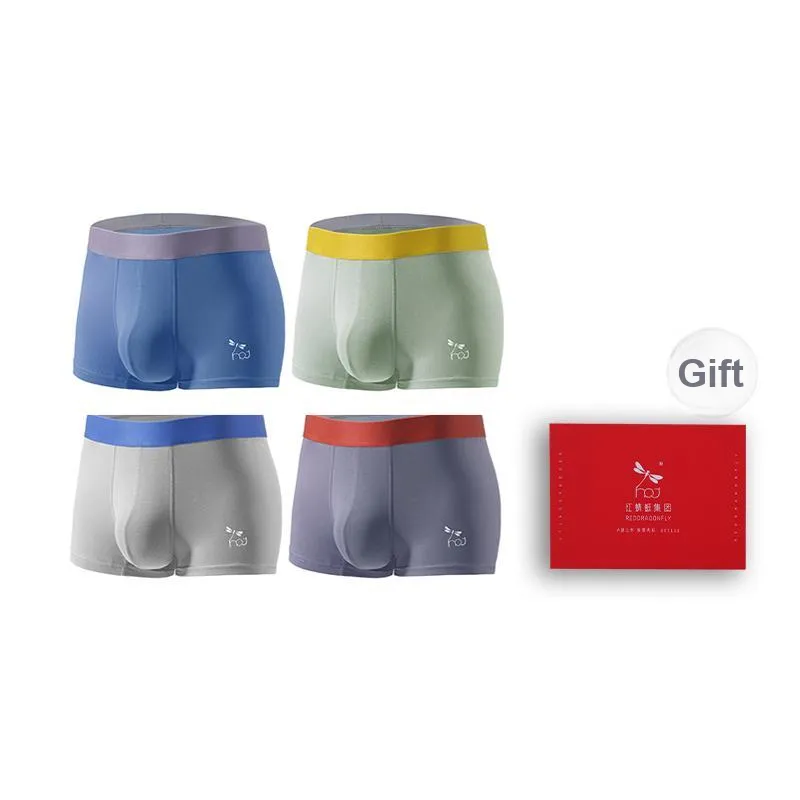 RED DRAGONFLY Cotton Panties Men's 3 Pack Gift Box Set-5