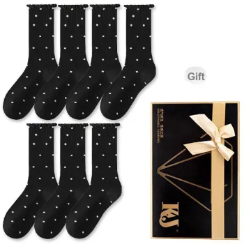 KJ Mid Calf Socks Women's Gift Box 7 Double Packs