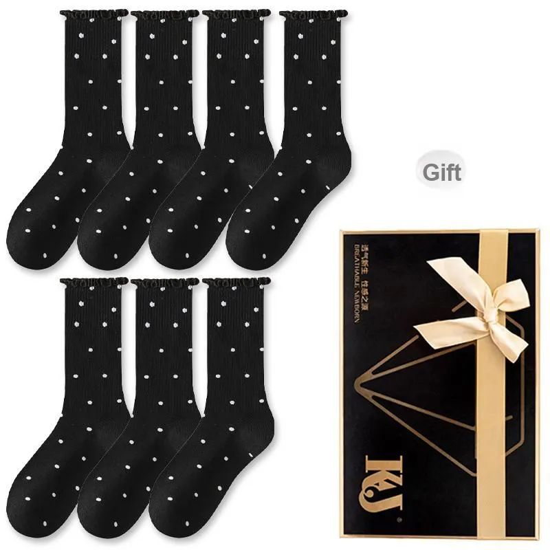 KJ Mid Calf Socks Women's Gift Box 7 Double Packs-0