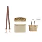 Brown Shoulder Strap+Beige Felt Liner