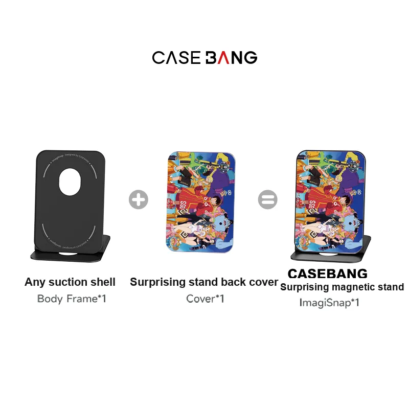 CASEBANG One Piece Collaboration Detachable Magnetic Card Holder Compatible With All Collection Phone Stand Magnetic-3