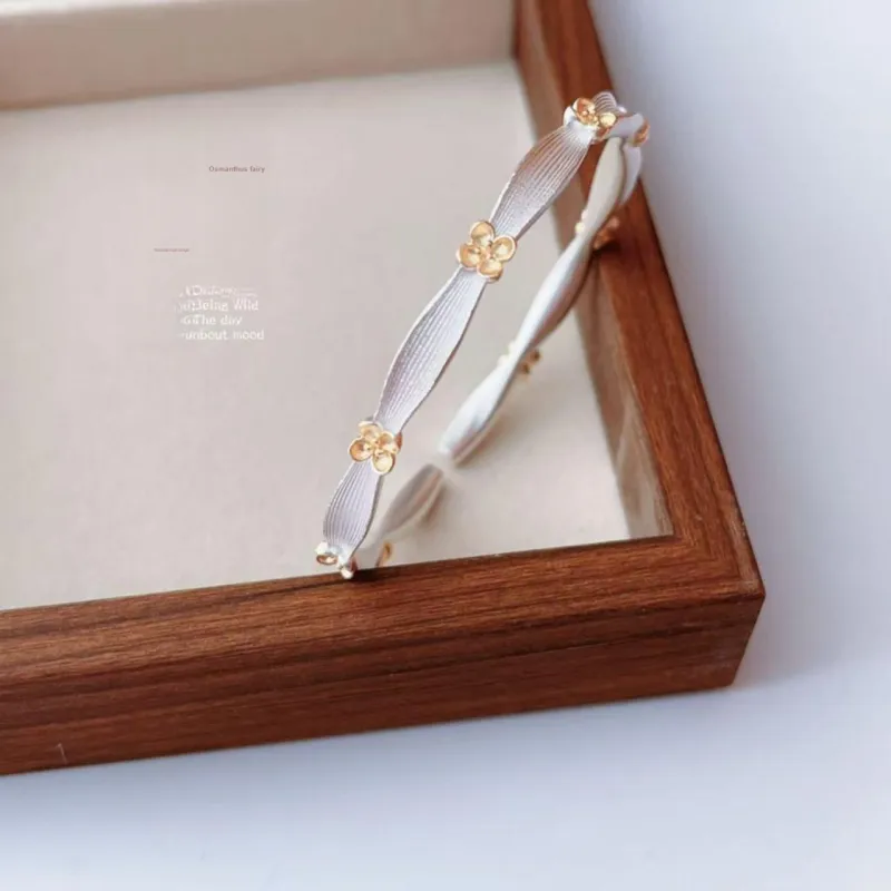 U state 999 Fine Silver Sterling Silver Bracelets Women's-2