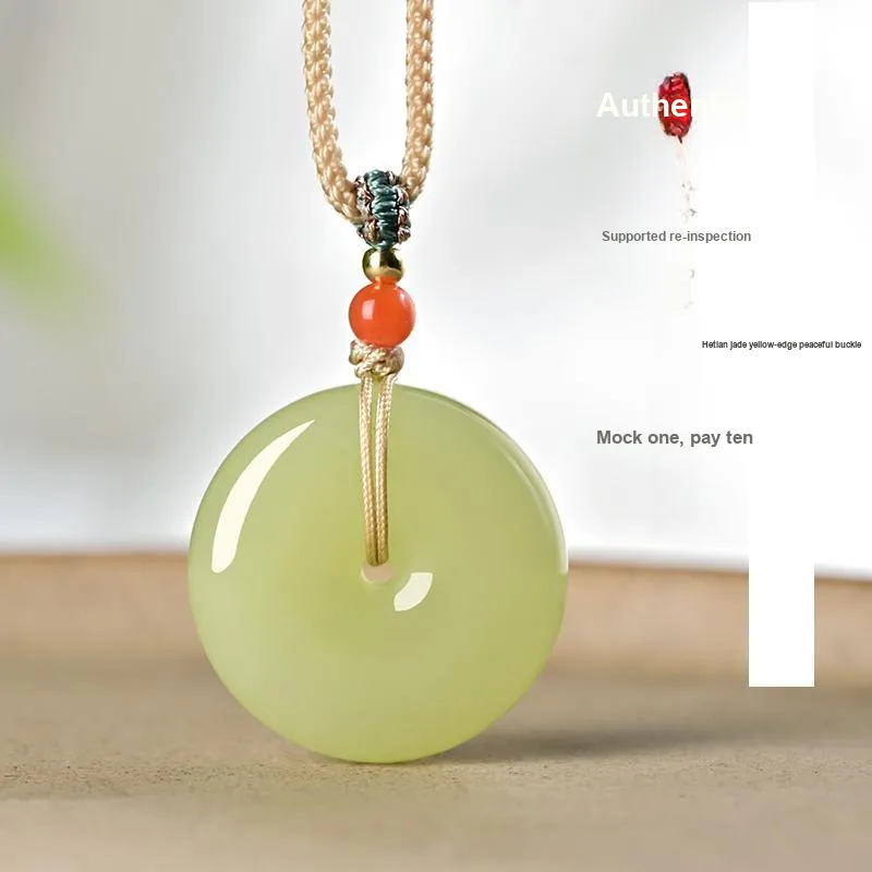 KUNYUYAO Hetian Jade Pendants Pale Greenish White Jade Unisex-59
