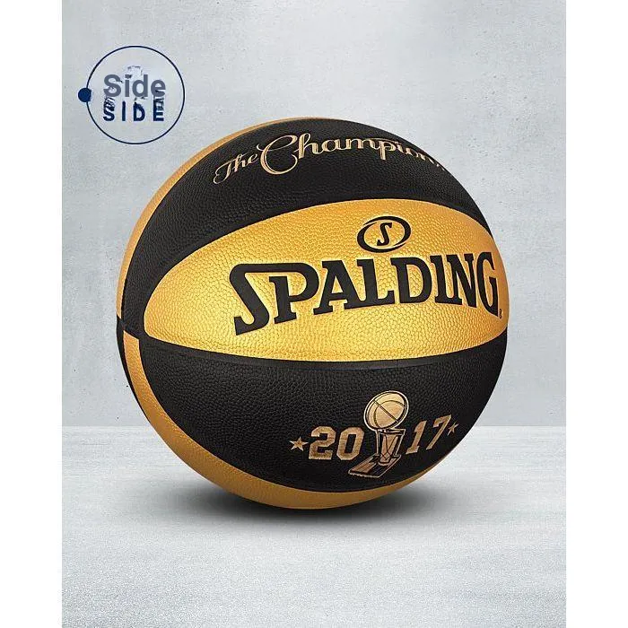 SPALDING PU Basketball Black Gold Size 7 Training Unisex-1
