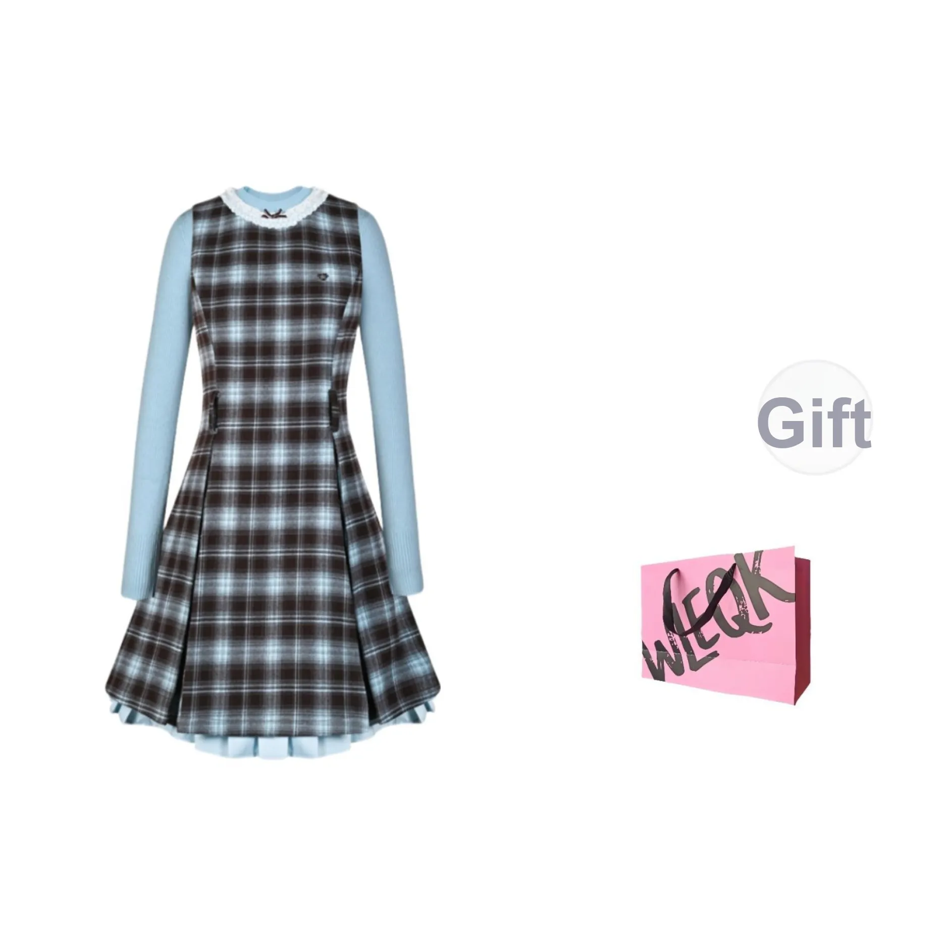 WLEQK Длинное платье с длинными рукавами женское