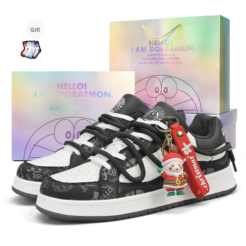 DoraemonA Box Limited Edition Puffy Shoes Low-Top Skateboard Shoes Unisex-373