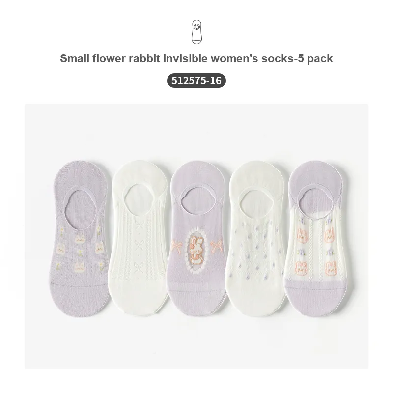 Caramella No Show Socks Women's 5 Pack-4