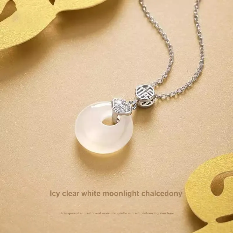 MISS TOOYA Chalcedony Jade Necklaces Women's-1