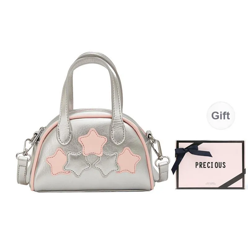 NATTY Pu Shoulder Bag, Crossbody Bag, Handbag Regular Women's Ecru/Silver/Black-7