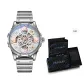 Steel Band Silver Case Rose Gold Hands