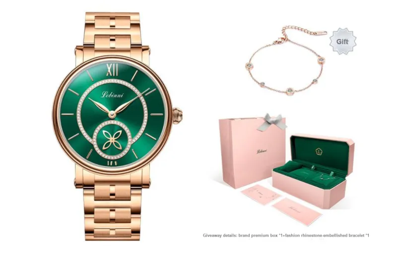 LOBINNI L Automatic Mechanical Movement Watch Women's Watch Green Dial-16