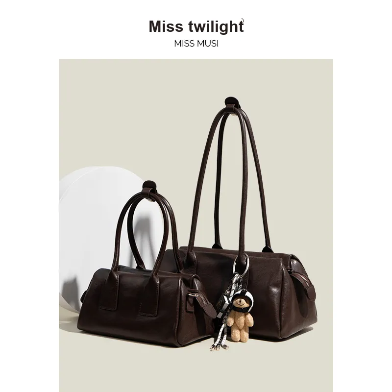 MISS MUSI Top Grain Cow Leather Shoulder Bag Women's Multicolor-1