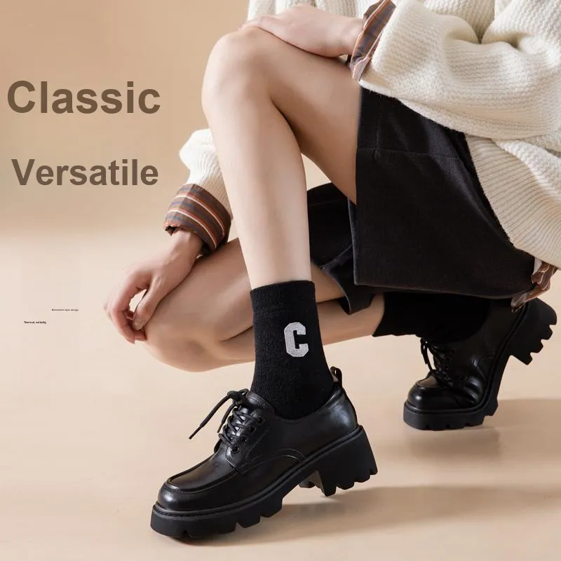 JIAZINI Mid Calf Socks Women's Combo Set-34