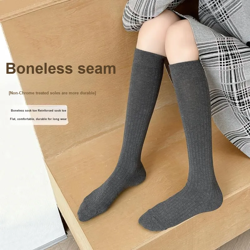 MIIOW Knee High Socks Women's 4 Pack Mixed Color-2