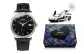 Silver Case Black Dial Black Leather Strap