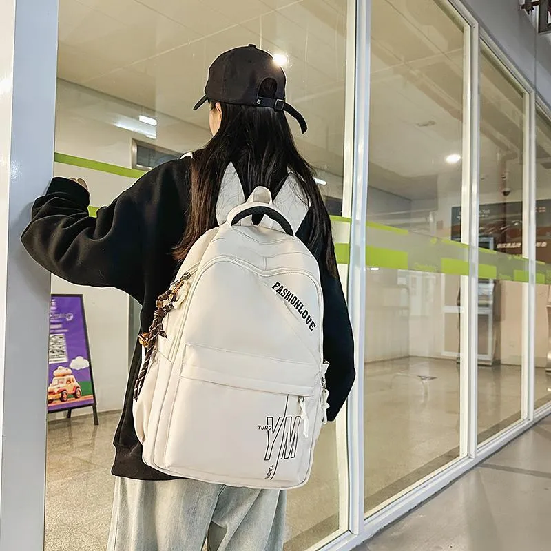 LUVISTRUE Nylon Backpack Regular Unisex White/Gray/Black/Burgundy/Sky Blue-2