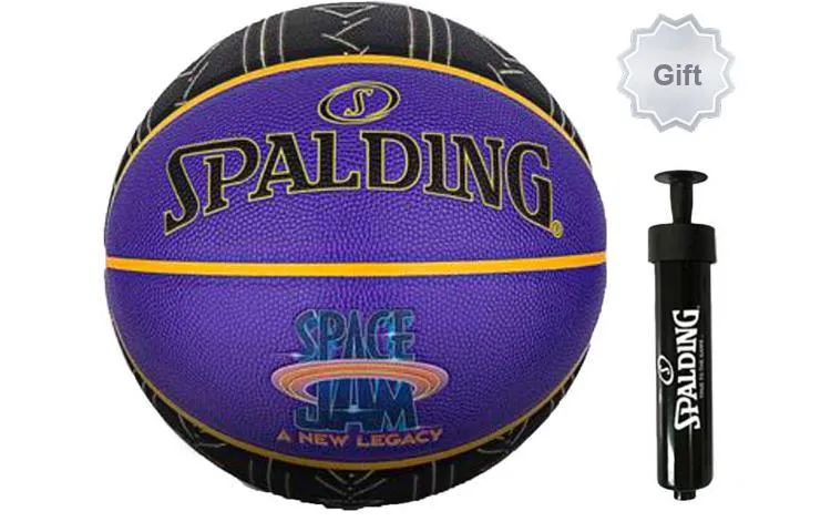 SPALDING x SpaceJam PU Basketball Purple Black Size 7 Training Unisex-2