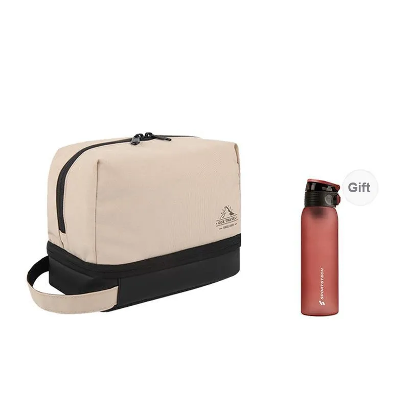 GOX Canvas Sports Single Layer Canvas Bag Toiletry Bag Unisex Ecru Khaki Gray Orange-56