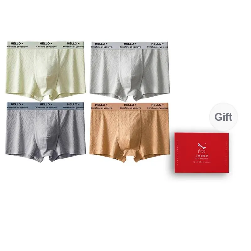 RED DRAGONFLY Cotton Panties Men's 4 Pack Gift Box Set-9