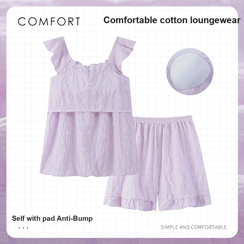 YUZHAOLIN Pajama Set Women's Purple-2