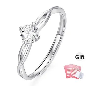 KADER 999 Fine Silver Rings Women's Silver white Gift Box