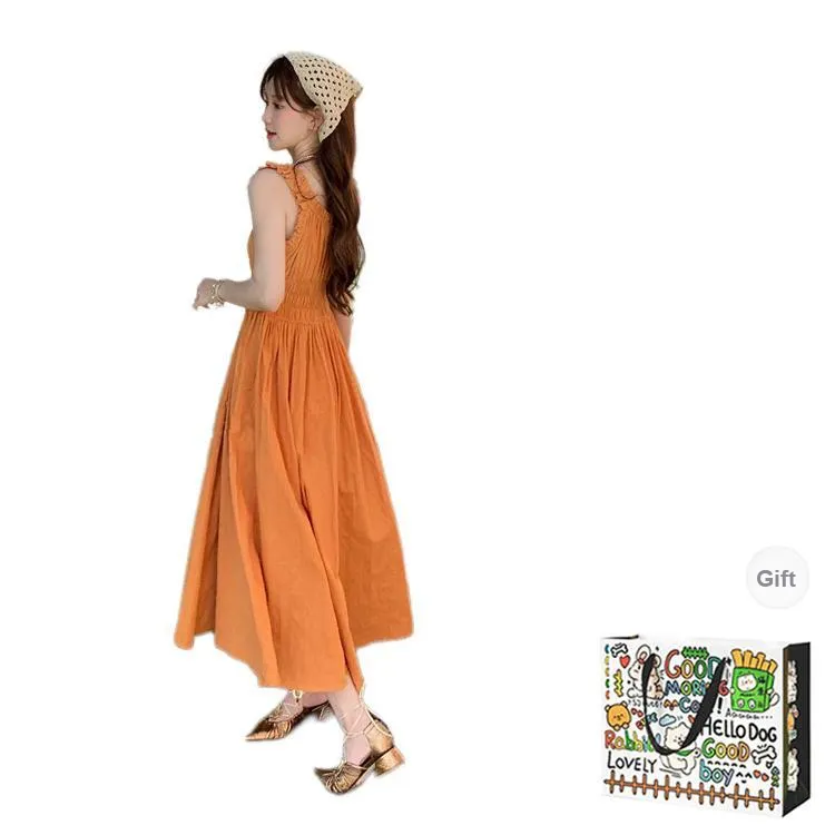 HAPG Slip Dresses Women's Orange-1