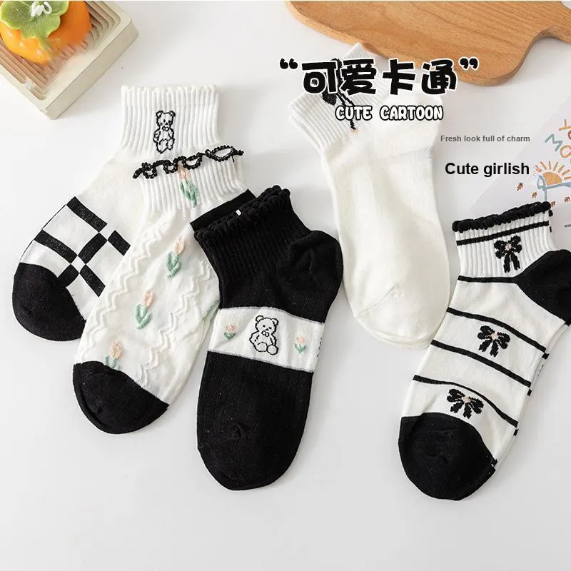 MIIOW No-Show Socks Women's 5 Pack-2