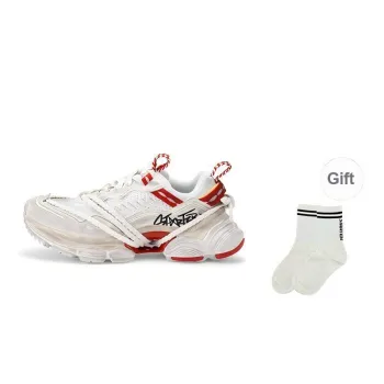 STARTER Height Increasing Anti Slip And Wear Resistant Low Top Chunky Sneakers Unisex Red