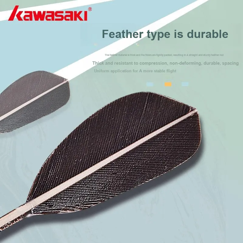 Kawasaki Bright Moon 6 Pack Goose Feather All Round Goose Feather Outdoor Shuttlecocks-1
