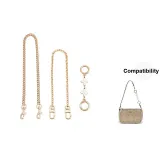 [Round Buckle White Four-Leaf Clover Three-Piece Set]Extender Chain 12cm+Decorative Chain 40cm+Long Chain 40cm