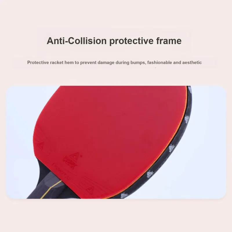 PEAK Ping Pong Paddles Unisex Seven Layer Solid Wood Sponge Red-3
