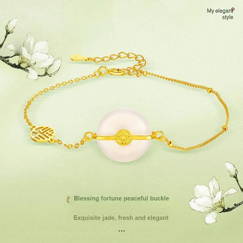 ME LUXE Chalcedony Bracelet Elegance Bracelet Set Girlfriend Gift Box #Good Luck Hand Rope Women's-8