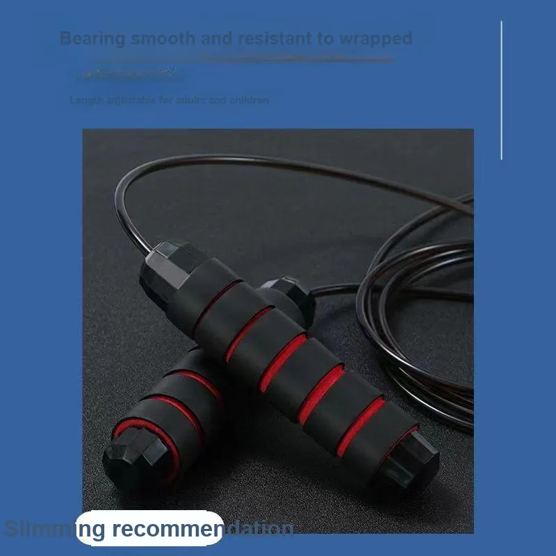 ELFBEAUTY Aerobic Fat Reduction Non Countable Jump Ropes Adults Instant Noodle Controller PVC Steel Wire Rope-3