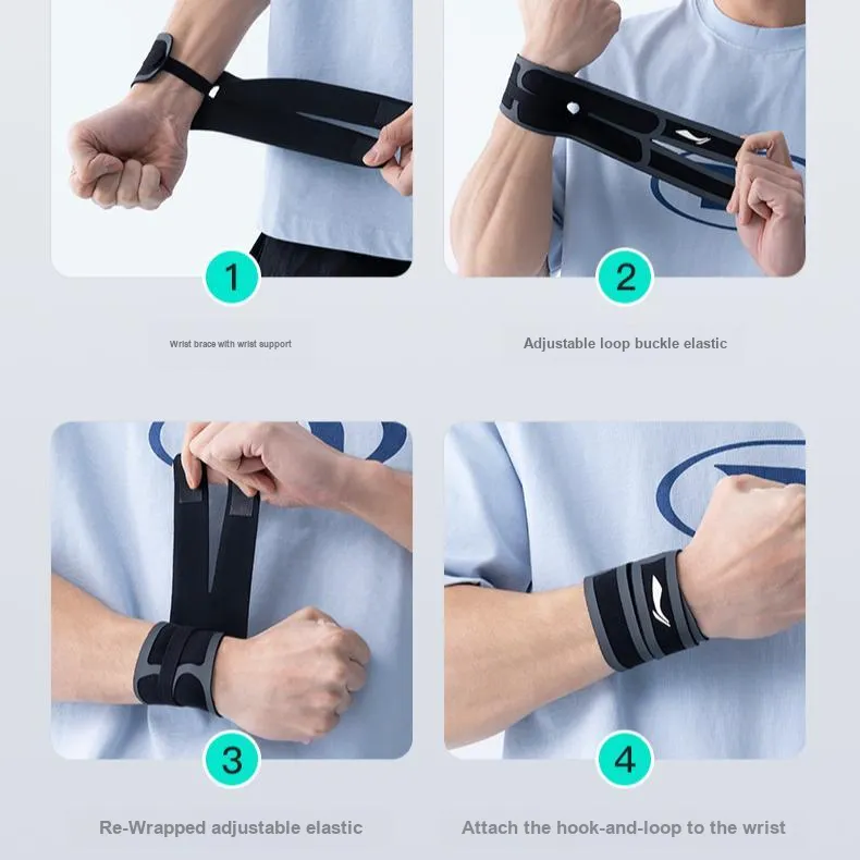 LiNing Wristbands Breathable Protective Polyamide Elastane Unisex-6