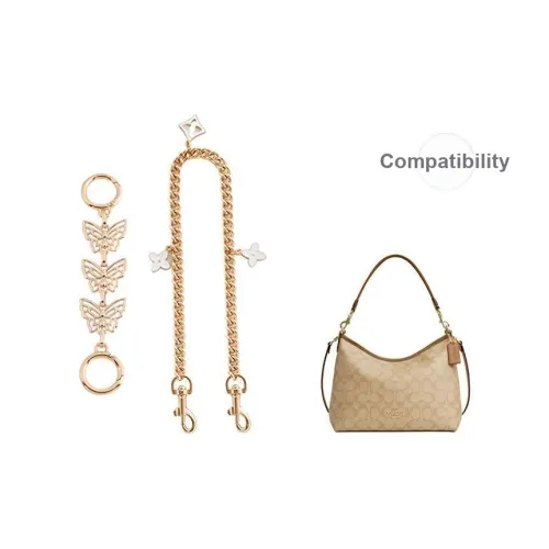 Ingenuity Handmade Металлический Сплав Сумка Ремень Женский Золотистый Тон Белый