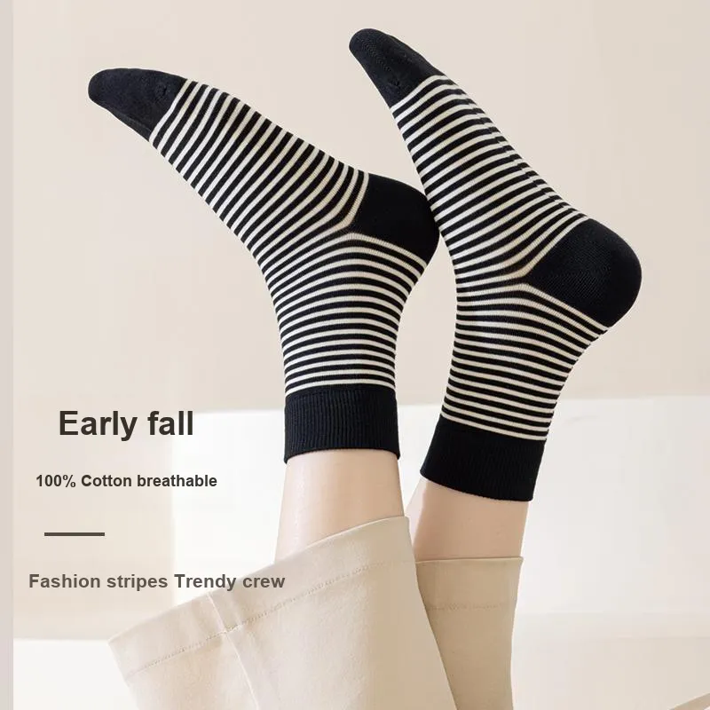 YINSHILIANGPIN Mid Calf Socks Women's 5 Pack-6
