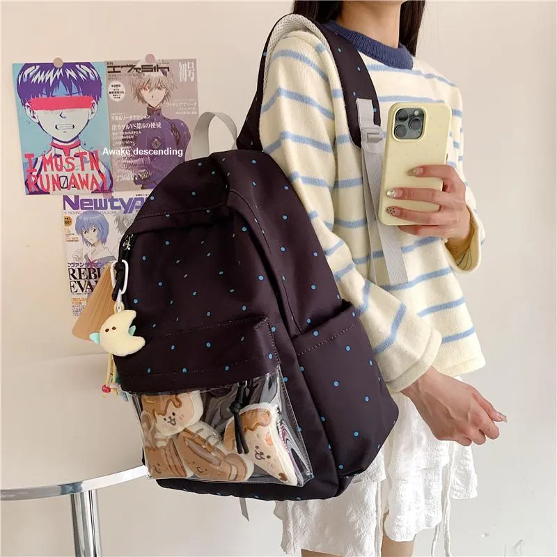 BAODIDAISHU Oxford Backpack Regular Women's White/Yellow/Black/Pink/Blue-18