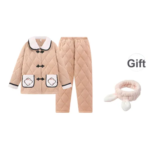 Maultiay Пижамный комплект Осенний и Зимний Женский