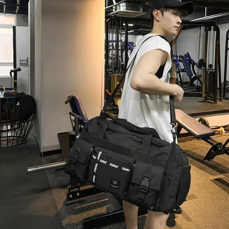 Deli Bear Oxford Gym Bag Large Size Unisex Multicolor-4