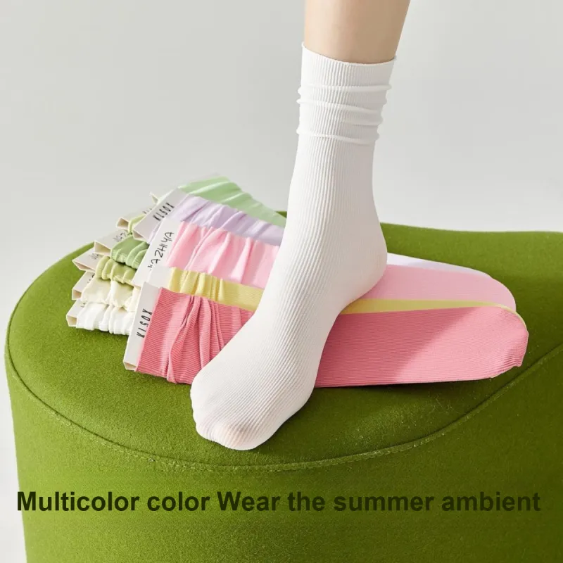 Temooues Mid Calf Socks Women's 5 Pack-2