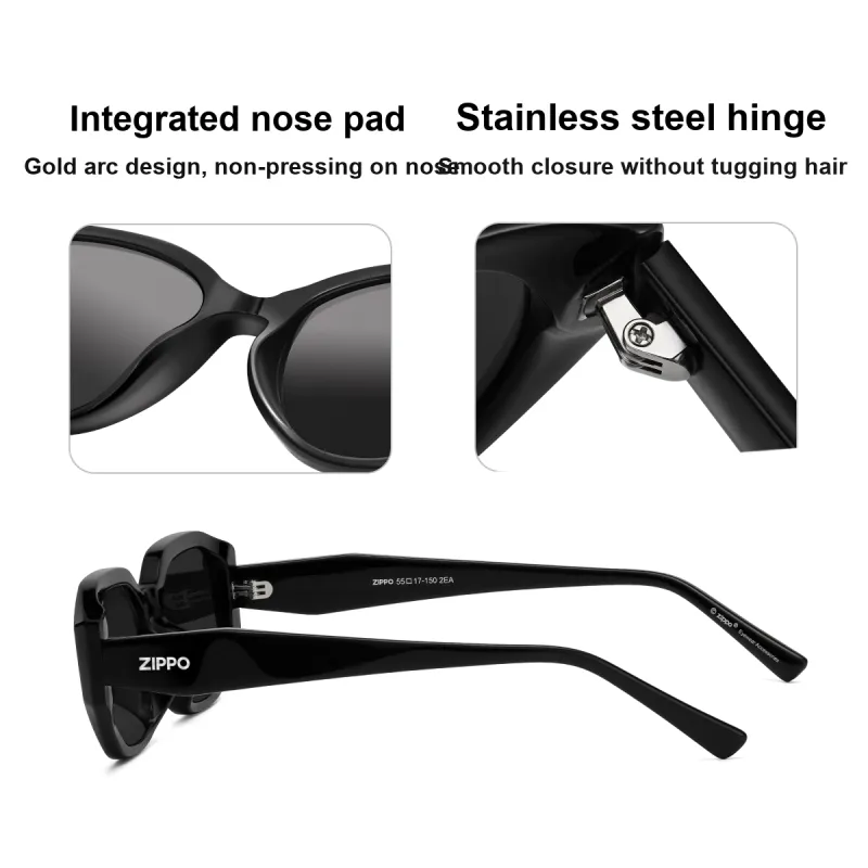 ZIPPO Plate Frame Cat Eye Sunglasses Unisex-1