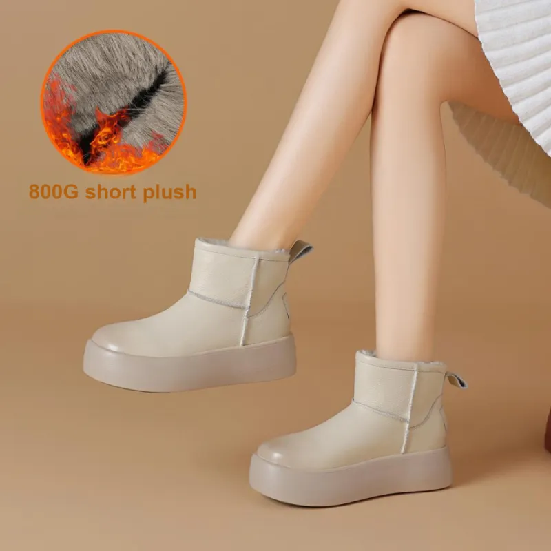 BOERDIQI Warm Slip-Resistant Short Snow Boots Women's-13