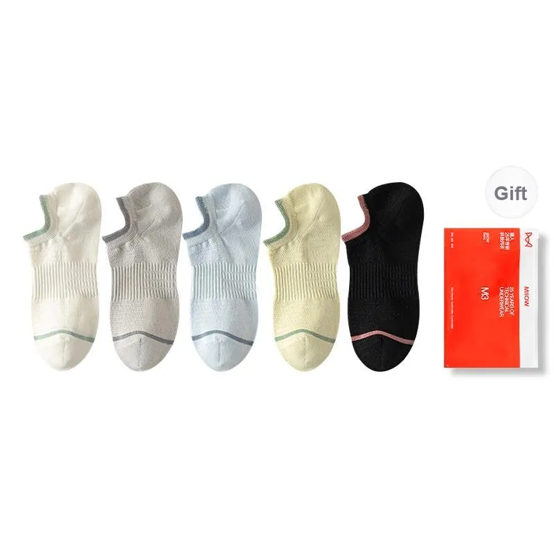 MIIOW No Show Socks Women's Shopping Bag 5 Pack-6