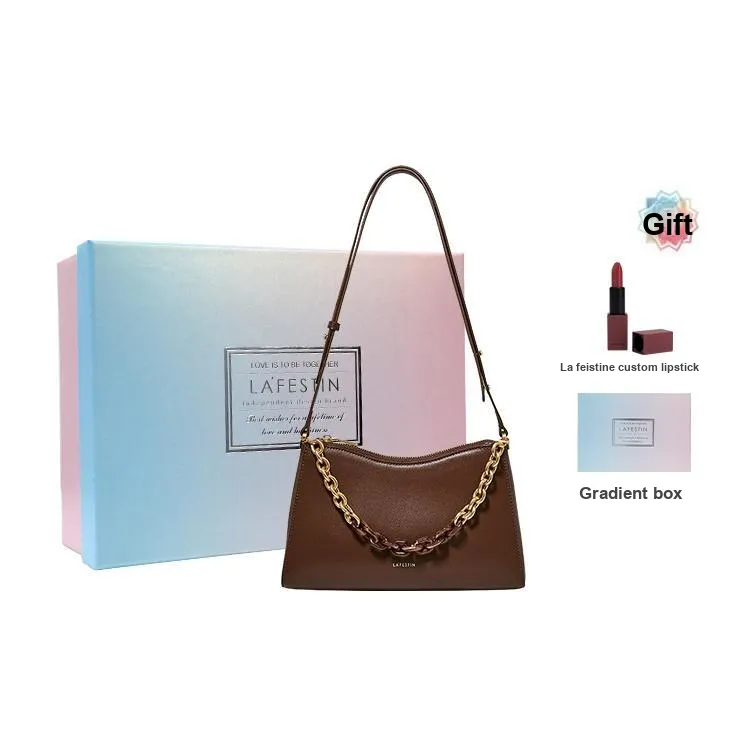 La Festin Сумка через плечо из коровьей кожи сумка-багет сумка на плечо женские экрю латте коричневый кремовый желтый