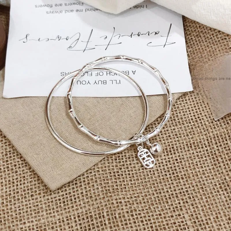 Brahmacharya S999 Fine Silver Sterling Silver Bracelets Women's-1